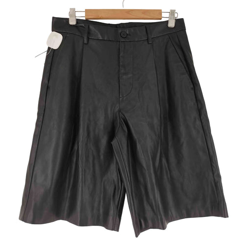 ザラ ZARA PUレザーバミューダパンツ メンズ 38