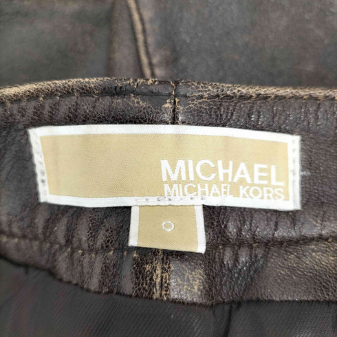 マイケルマイケルコース Michael Michael Kors 羊革 レザー ミニスカート レディース 0