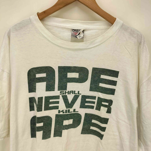 アベイシングエイプ A BATHING APE 90S 最初期 吹き出しタグ ONEITAボディ APE SHALL NEVER KILL APE S/S Tシャツ メンズ JPN:L