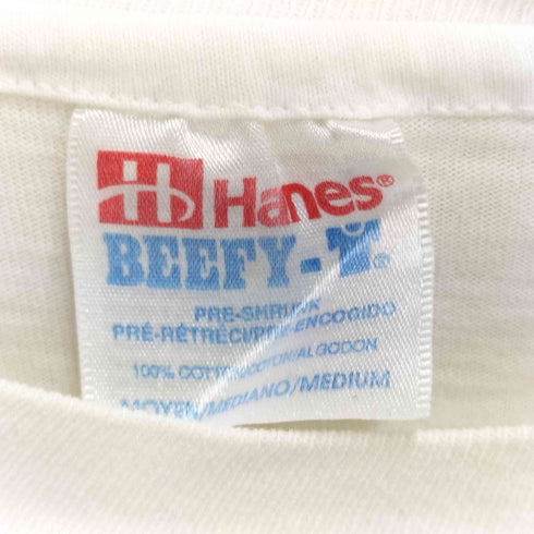 90S HANES BEEFY-T ボディ Further Self Evident Truths コンピレーションアルバム アートワーク テクノ ヒップホップ トリップホップ プリント S/S Tシャツ シングルステッチ メンズ import:M