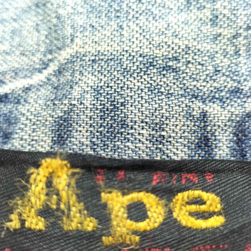 アベイシングエイプ A BATHING APE 90S 三角タグ 6P ジップフライ デニム パンツ メンズ JPN:L