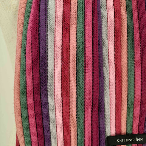 KNITTING INN ストライプ マフラー レディース