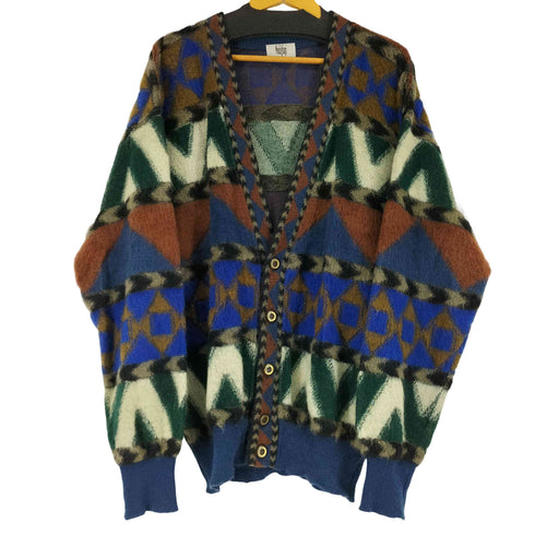 モディリアーニ Modigliani 90S マルチカラー 総柄 カーディガン メンズ JPN:L