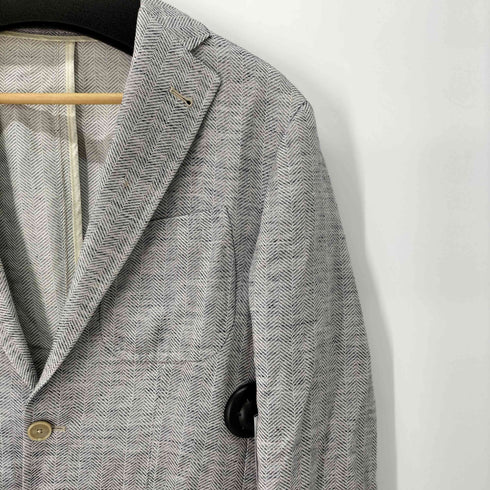 タリアトーレ TAGLIATORE イタリア製 コットンリネン ヘリンボーン 2Bシングルテーラードジャケット メンズ