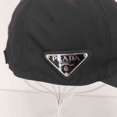 プラダ PRADA ロゴプレート ナイロン ベースボールキャップ メンズ M