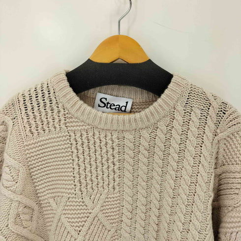 ジャーナルスタンダードホームステッド JOURNAL STANDARD J.S HOMESTEAD 24AW Stead パッチワークケーブル クルーネックニット メンズ JPN:L
