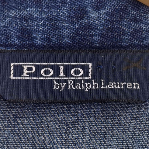 ポロバイラルフローレン Polo by RALPH LAUREN USA製 ポニー刺繍 デニム スイングトップ メンズ import:XL