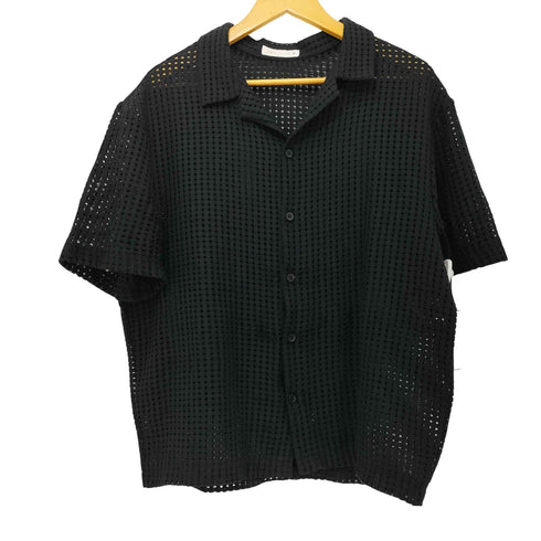 ザラ ZARA メッシュオープンカラーシャツ メンズ XL