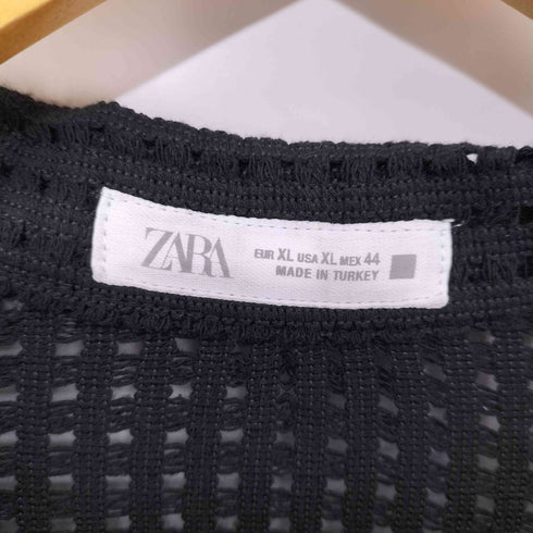 ザラ ZARA メッシュオープンカラーシャツ メンズ XL