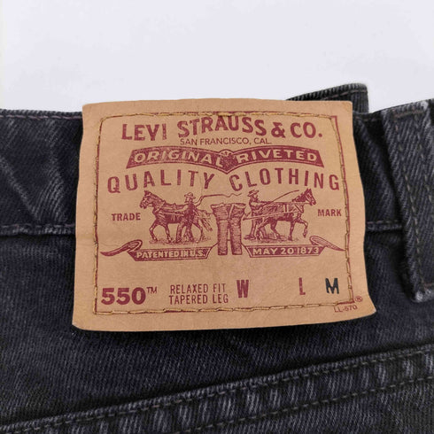 リーバイス Levis 90S 98年製 USA製 550 ボタン裏512刻印 ジップフライ ブラック デニム パンツ RELAXED FIT TAPERED LEG メンズ M