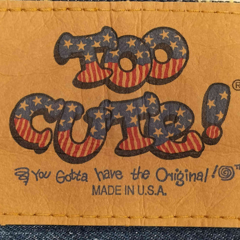 USA製 TOO CUTE キャラクター刺繍 カットオフ デニムショーツ ビッグサイズ メンズ JPN:XL