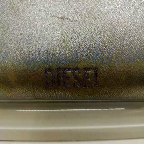 ディーゼル DIESEL ショルダー ストラップ 付 オーロラ シルバー ラウンドジップ ウォレット レディース