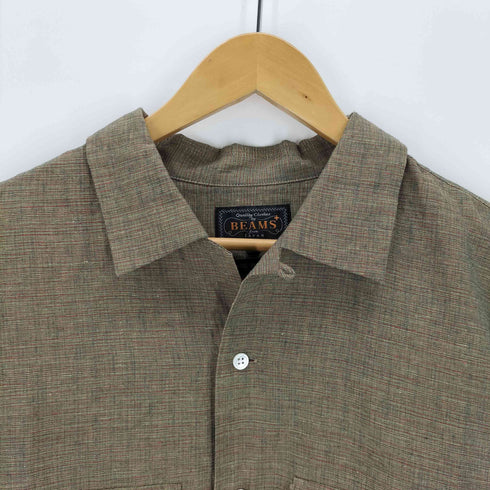 ビームスプラス BEAMS+ コットン リネン オープンカラーシャツ メンズ JPN:XL