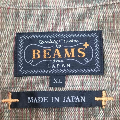 ビームスプラス BEAMS+ コットン リネン オープンカラーシャツ メンズ JPN:XL