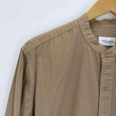 ユナイテッドアローズ UNITED ARROWS UASB ポプリン オーバーダイ バンドカラーシャツ メンズ JPN:L