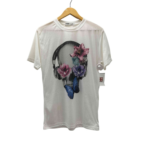 y2k 髑髏 蝶 華 グラフィックプリントTシャツ メンズ FREE