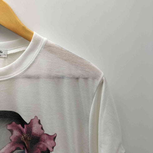 y2k 髑髏 蝶 華 グラフィックプリントTシャツ メンズ FREE