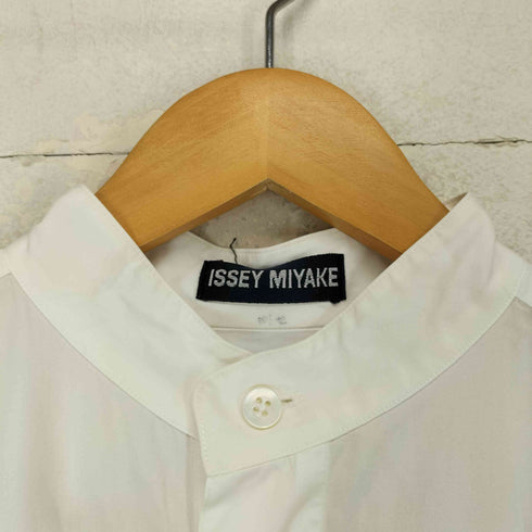 イッセイミヤケメン ISSEY MIYAKE MEN 90S 93SS 黒タグ ボックス バンドカラーコットンシャツ メンズ L