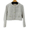 LAISSE PASEE 金ボタン ツイードジャケット レディース JPN:36