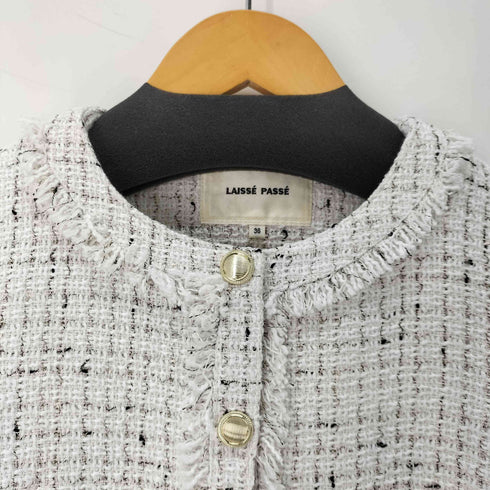 LAISSE PASEE 金ボタン ツイードジャケット レディース JPN:36