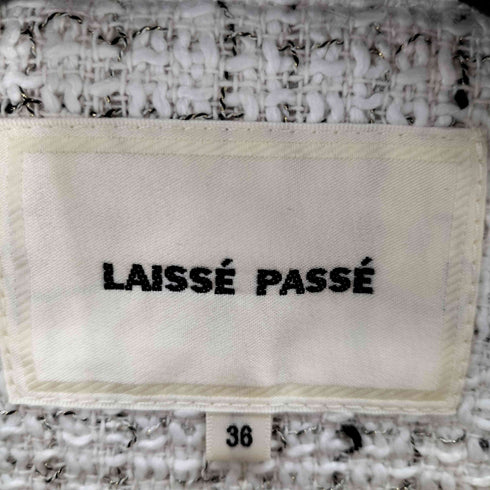 LAISSE PASEE 金ボタン ツイードジャケット レディース JPN:36