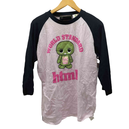 エイチティエムエル ゼロスリー HTML ZERO3 キャラクタープリント ラグラン 七分丈 カットソー メンズ JPN:L