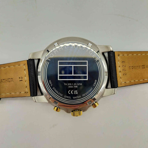 トミーヒルフィガー TOMMY HILFIGER マルチファンクション クォーツ 腕時計 レザーベルト メンズ