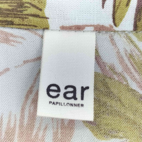 イヤー ear レーヨン100総柄ノースリーブシャツワンピース レディース
