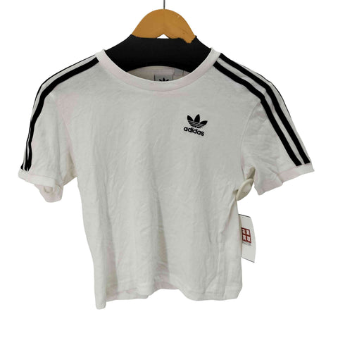 アディダスオリジナルス adidas Originals ワンポイントロゴ刺繍 クロップドTシャツ レディース import:S