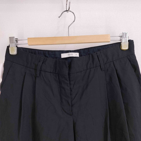プラダ PRADA 2タック ウールワイドスラックス メンズ 40