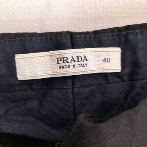 プラダ PRADA 2タック ウールワイドスラックス メンズ 40