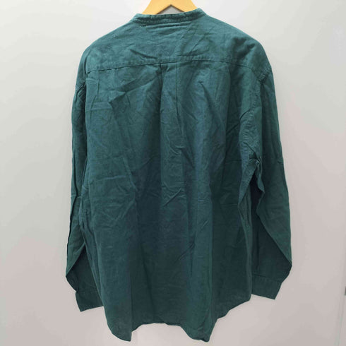 トミーヒルフィガー TOMMY HILFIGER エンブレム刺繍 バンドカラー L/Sシャツ メンズ JPN:XL