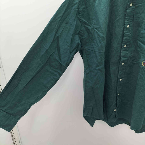 トミーヒルフィガー TOMMY HILFIGER エンブレム刺繍 バンドカラー L/Sシャツ メンズ JPN:XL