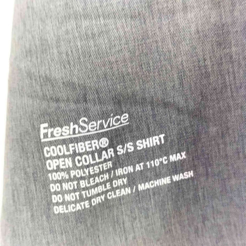 フレッシュサービス Fresh Service 25SS COOLFIBER OPEN COLLAR S/S SHIRT メンズ JPN:L