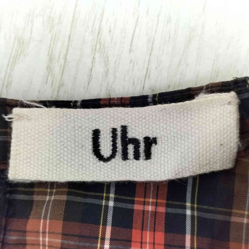 ウーア Uhr チェック柄 ティアードワンピース レディース 38