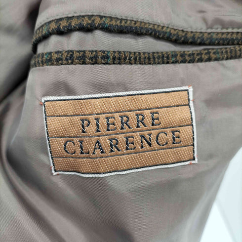 PIERRE CLARENCE ウール チェック 2B テーラード ジャケット メンズ