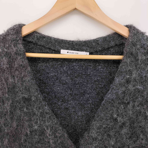 コロニートゥーワンスリーナイン COLONY 2139 モヘア起毛Vネックカーディガン レディース FREE