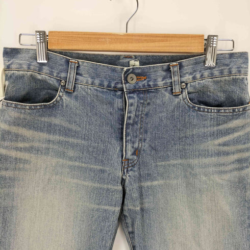 裾レース クォーターデニムパンツ レディース