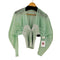 マメクロゴウチ Mame Kurogouchi Sheer Rounded Sleeve Knitted Cardigan - light green レディース JPN:2