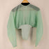 マメクロゴウチ Mame Kurogouchi Sheer Rounded Sleeve Knitted Cardigan - light green レディース JPN:2