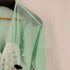 マメクロゴウチ Mame Kurogouchi Sheer Rounded Sleeve Knitted Cardigan - light green レディース JPN:2