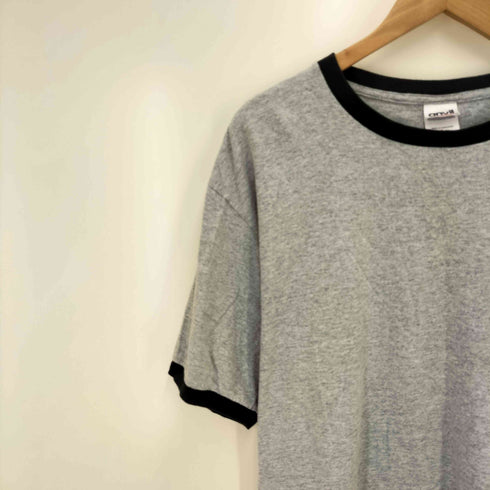 00S anvilボディ クルーネック リンガー Tシャツ メンズ import:L
