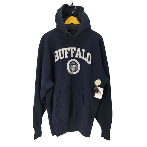 チャンピオン Champion 90S 刺繍タグ MADE IN USA Reverse Weave 2段プリント パーカー メンズ import:XXL