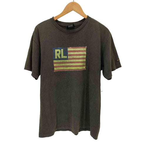 ポロジーンズカンパニーラルフローレン POLO JEANS COMPANY RALPH LAUREN 星条旗プリント クルーネック フェード Tシャツ メンズ import:S