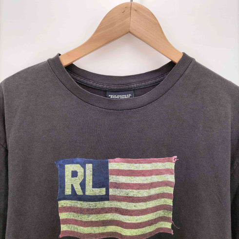 ポロジーンズカンパニーラルフローレン POLO JEANS COMPANY RALPH LAUREN 星条旗プリント クルーネック フェード Tシャツ メンズ import:S