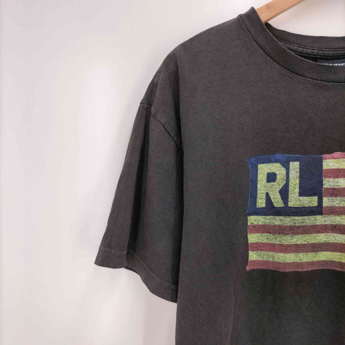 ポロジーンズカンパニーラルフローレン POLO JEANS COMPANY RALPH LAUREN 星条旗プリント クルーネック フェード Tシャツ メンズ import:S