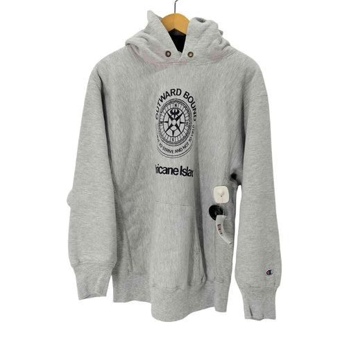 チャンピオン Champion 80S MADE IN USA トリコタグ Reverse Weave ラバープリントパーカー メンズ import:XL