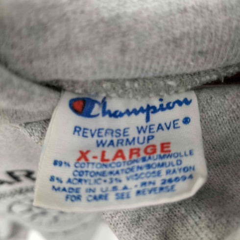 チャンピオン Champion 80S MADE IN USA トリコタグ Reverse Weave ラバープリントパーカー メンズ import:XL