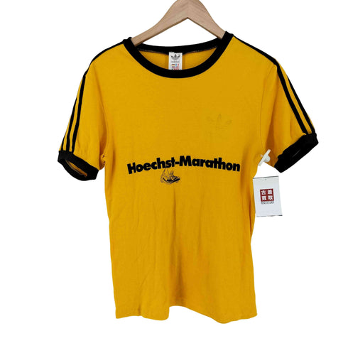 アディダス adidas 国旗タグ HOECHST-MARATHON Tシャツ レディース import:S