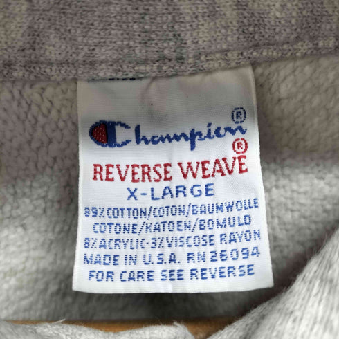 チャンピオン Champion 90S MADE IN USA 刺繍タグ ハーフスナップスウェット メンズ import:XL